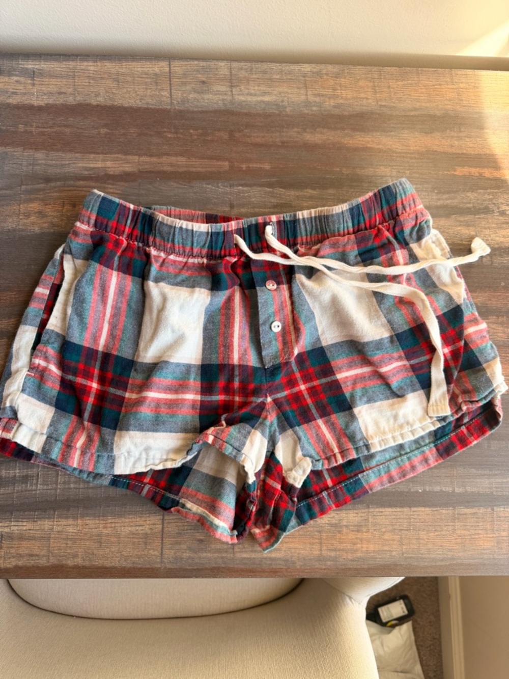 Plaid Pajamas Shorts XS Like New, Worn 1x